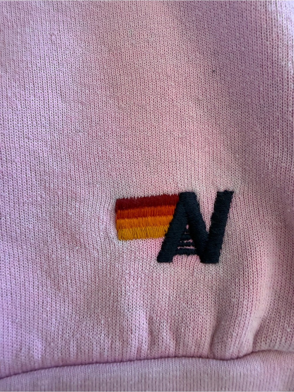 Aviator Nation Pink Sweatshirt with Red Heart Patch - Picture 3 of 7